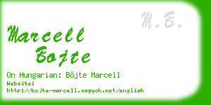 marcell bojte business card